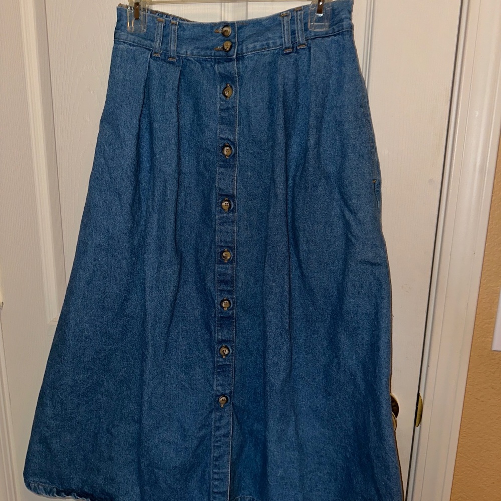 Vintage button up midi skirt